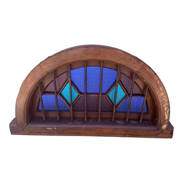 Large, Historical Architectural Stained Glass Window For Sale