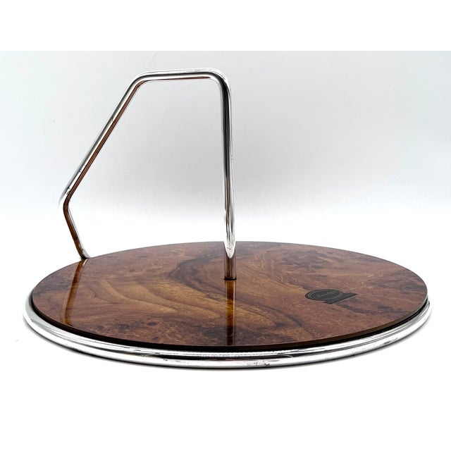 Mid-Century Round Silver-Plated Serving Tray from Sheratonn, 1930s For Sale - Image 10 of 13