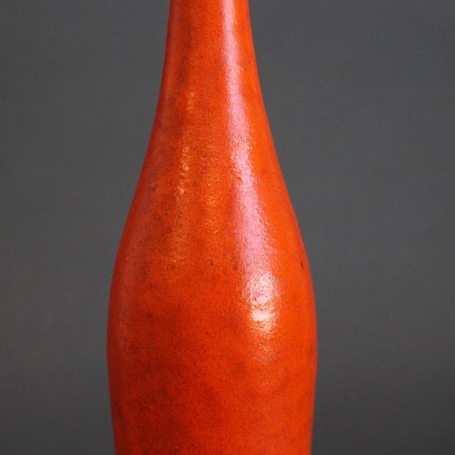 Brown Mid-Century Italian Ceramic Vase by Guido Gambone For Sale - Image 8 of 14