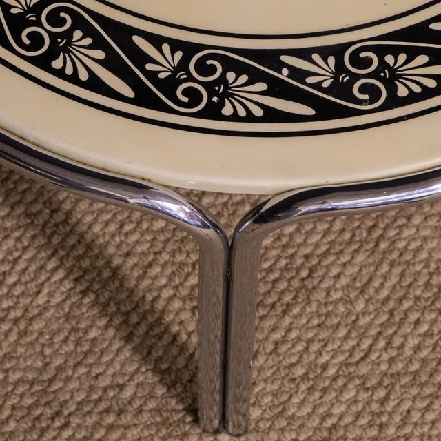 1970s Neo-Classical Steel and Resin Coffee Table, 1970s For Sale - Image 5 of 9