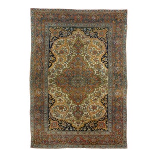 Antique Persian Tehran Rug 4'5'' X 6'10'' For Sale