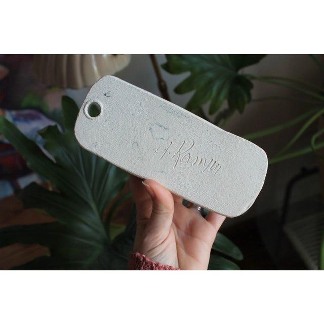 Ceramic Vintage Studio Art Pottery Wall Pocket Planter Vase For Sale - Image 7 of 7