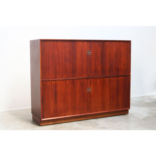 Mid-Century Modern Danish Sideboard with Tambour Doors by Arne Vodder for Sibast, 1958 For Sale - Image 3 of 15