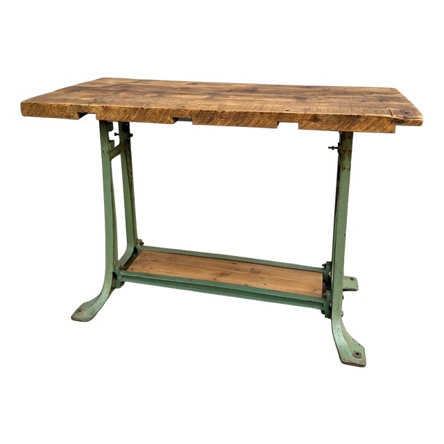 Large Vintage Industrial Table, 1890s For Sale