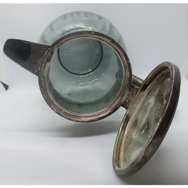 1930s Silverplate and Glass Water Carafe Eisenberg Lozano, Made in Germany For Sale - Image 10 of 12