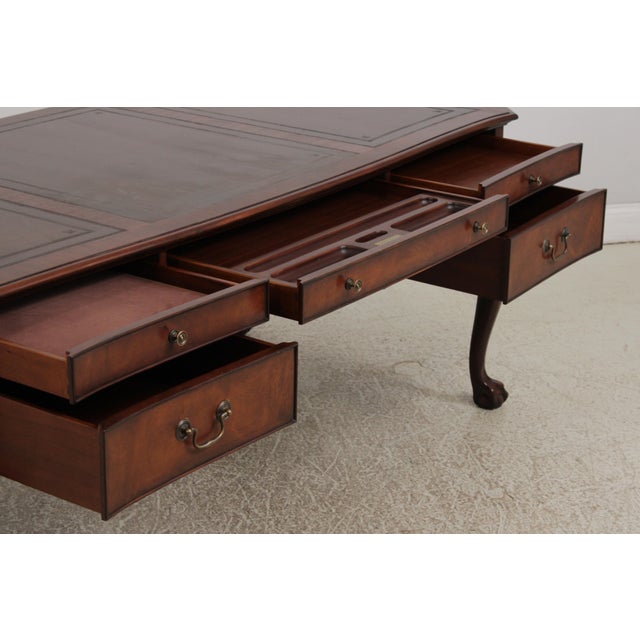 2000 - 2009 Sligh Limited Edition Leather Top Desk For Sale - Image 5 of 18