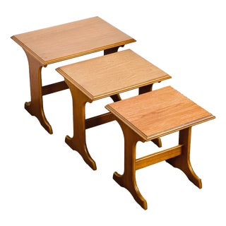 Scandinavian Teak Nesting Tables, 1960s, Set of 3 For Sale
