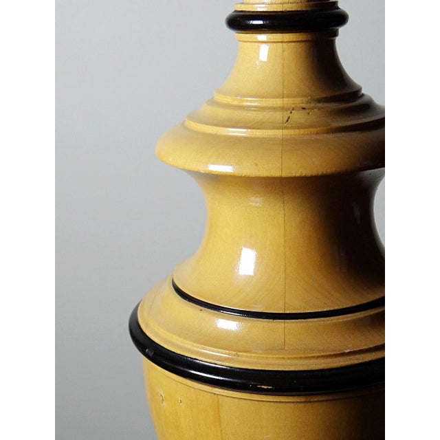 Beige Large Verdennes Lamp in Turned Wood from Le Dauphin, 1970s For Sale - Image 8 of 16