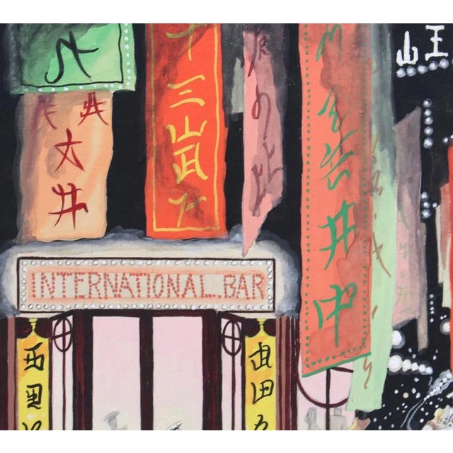 French School Artist, International Bar, 20th Century, Mixed Media For Sale - Image 6 of 13