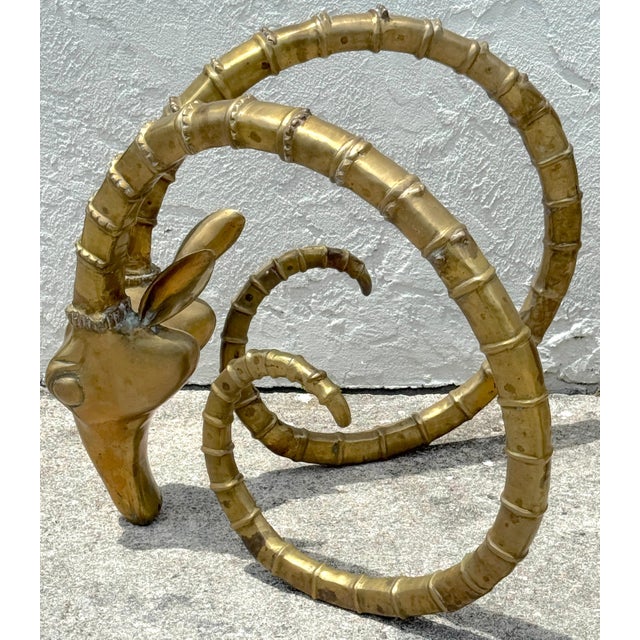 Pair French Modern Bronze Ibex Head Dining Table Bases, Attributed to Chervet For Sale - Image 18 of 18