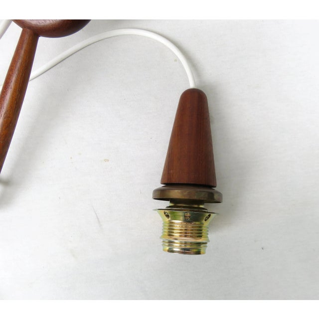 Scandinavian Teak, Brass & Glass Cascade Light, 1960s For Sale - Image 11 of 18