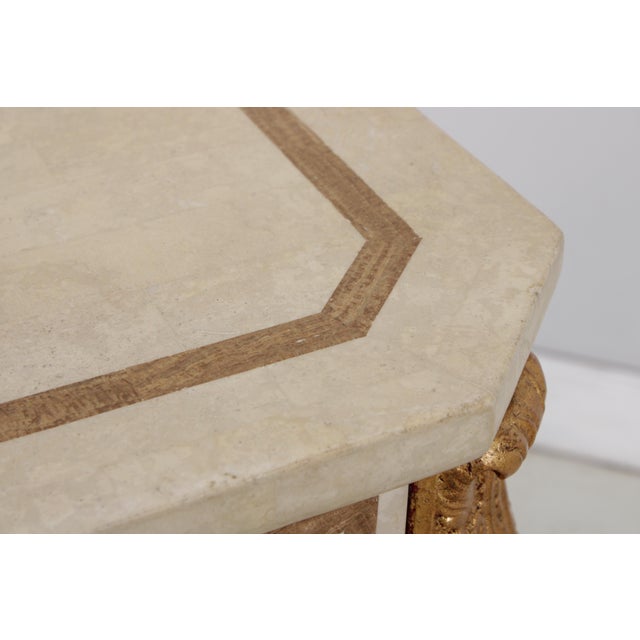 White Neoclassical Tessallated Stone Top French Provincial Commode Dresser For Sale - Image 8 of 18