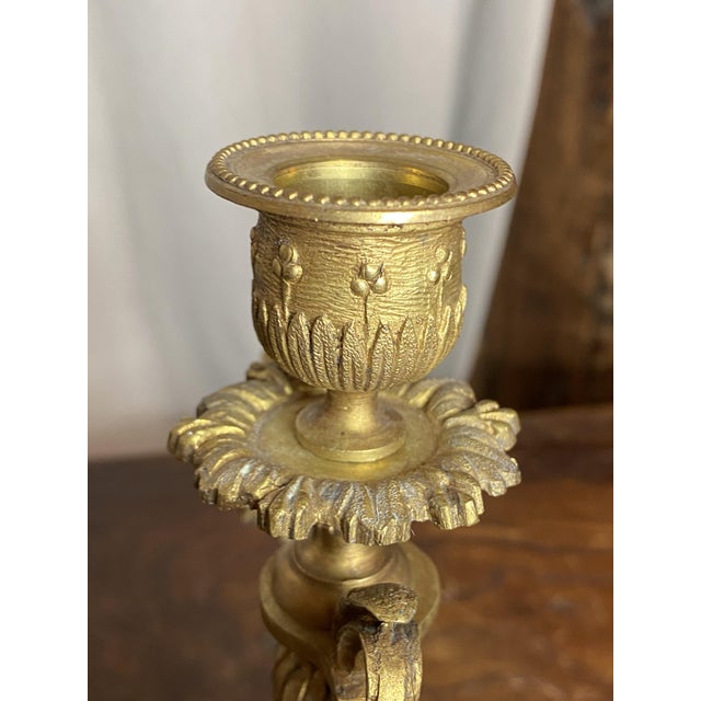 Antique French Bronze and Marble Candleholders from Befos, Set of 2 For Sale - Image 12 of 18