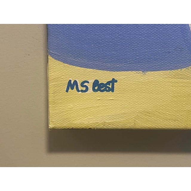 “Seaglass,” Colorful Modern Abstract Geometric Acrylic Painting on Stretched Canvas, Signed, Dated For Sale - Image 4 of 5