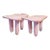 Custom Coral Senufo Stools, a Pair For Sale
