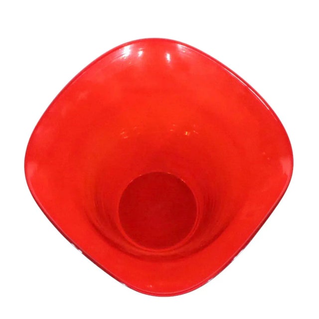 Blenko Mid Century Red Glass Vase Attributed to Viking Glass, Circa 1950's For Sale - Image 4 of 10