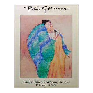 RC Gorman La Donna Pencil Hand Signed Art Print For Sale