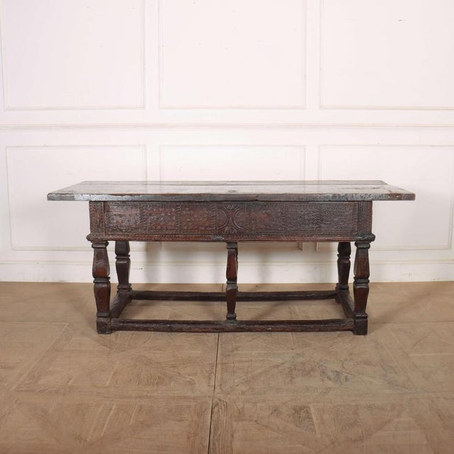 Antique Spanish Oak Console Table, 1600s For Sale - Image 15 of 18
