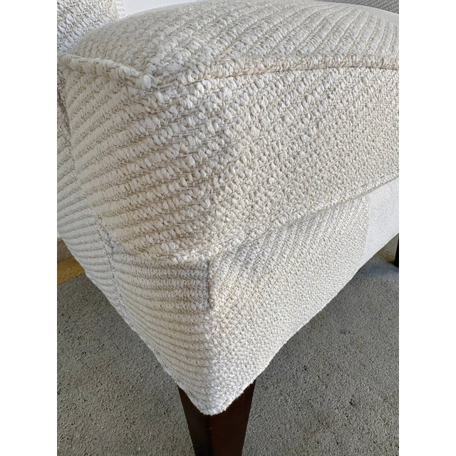 Wood Modern White Surfside Wingback Chair For Sale - Image 7 of 7