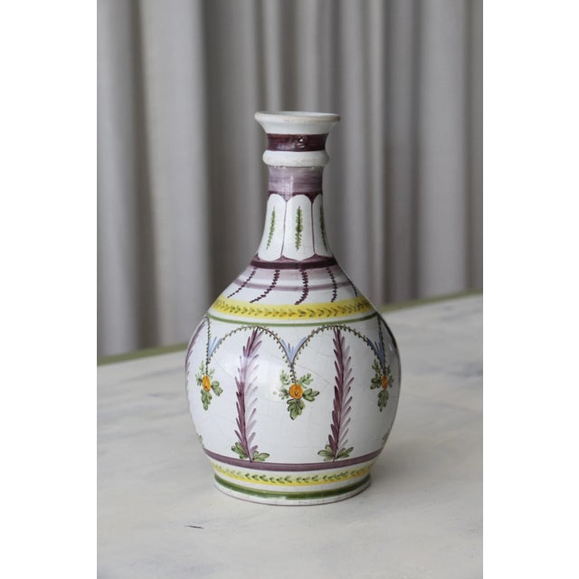 Rustic European 18th Century Glazed Earthenware Bottle Vase, Queen Maria I of Portugal Reign For Sale - Image 3 of 13