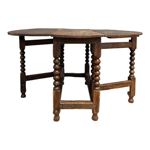 19th Century Gateleg Table with Reel Feet For Sale