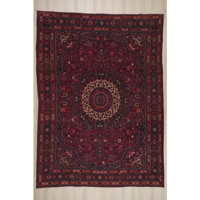 Antique Persian Mashhad Rug, 10'02 X 13'10 For Sale - Image 10 of 10