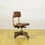 Vintage Swivel Office Chair in Wood and Tan Leather, 1900s For Sale - Image 3 of 9