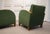 Vintage Green Velvet Lounge Chairs with Wooden Arm Overlays, Sweden, 1930, Set of 2 For Sale - Image 3 of 15