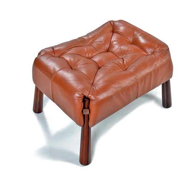 1970s Percival Lafer Mp-81 Brazilian Rosewood & Leather Lounge Chairs and Ottoman Set For Sale - Image 5 of 13