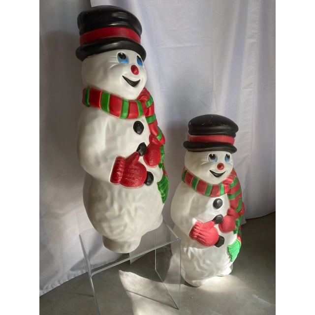Christmas Snowman Blow Molds by Grand Venture - Set of 2 For Sale - Image 6 of 12