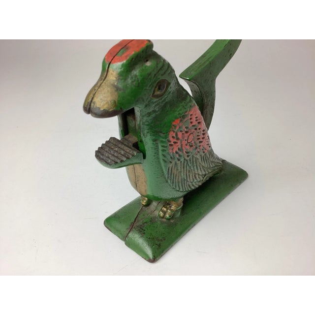 Early Cast Iron Bird Nut Cracker in Original Paint For Sale In Philadelphia - Image 6 of 9