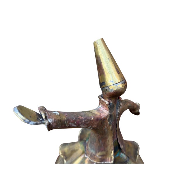 Brass Kinetic Brass Whirling Dervish Figure For Sale - Image 8 of 9
