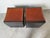Vintage Postmodern Steel & Saddle Leather Cube Ottomans – A Pair/ Sold For Sale - Image 9 of 12