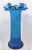This Blenko-style crackle glass vase is in a stunning shade of blue! Dimensions: 6.75" x 4.97" x 12.125" Weight: 2.5 lbs.