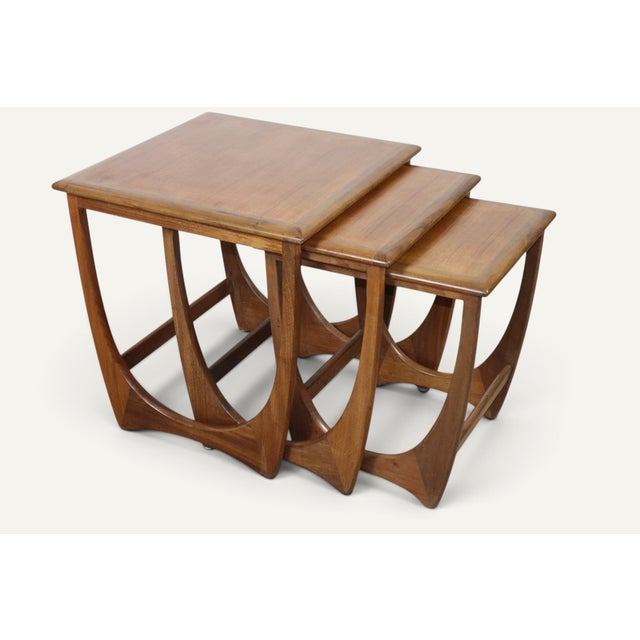 Brown Vintage Teak Nesting Tables from G-Plan, 1960s, Set of 3 For Sale - Image 8 of 18