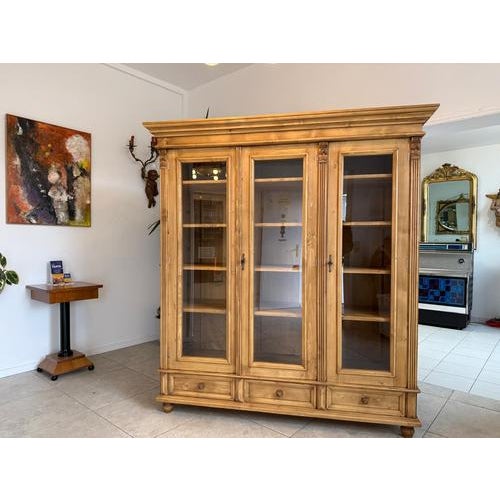 Rustic Display Cabinet in Natural Wood For Sale - Image 3 of 18