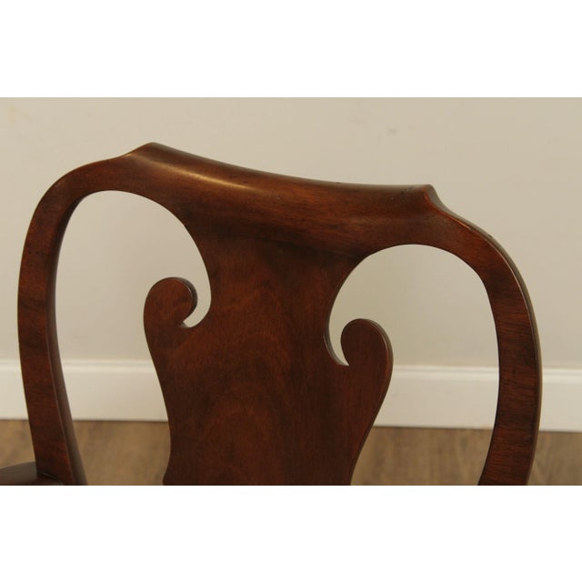 1970s Kittinger Colonial Williamsburg Queen Anne Mahogany Arm Chair For Sale - Image 5 of 13