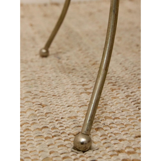 Vintage Three-Tier Metal & Glass Round Side Table For Sale - Image 4 of 10