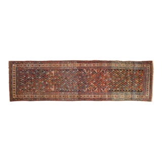 Vintage Kurdish Hamadan Rug Runner - 3'4" x 11'9" For Sale