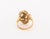 Blue 14k Yellow Gold Diamond and Sapphire Ring For Sale - Image 8 of 9