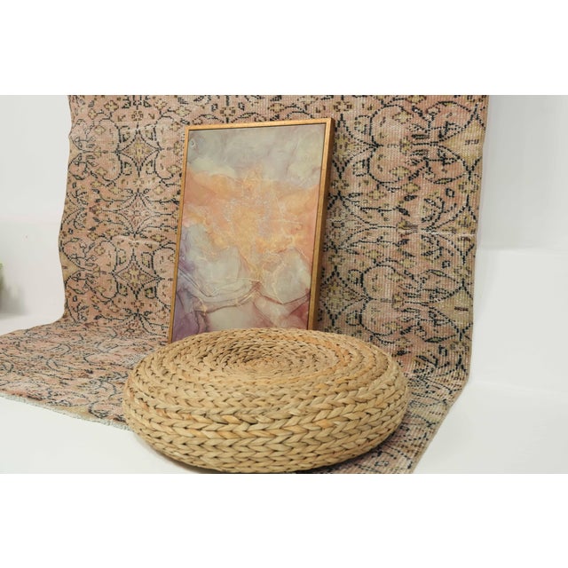 Turkish 1970s Vintage Turkish Handmade Wool Cotton Beige Area Rug For Sale - Image 3 of 13