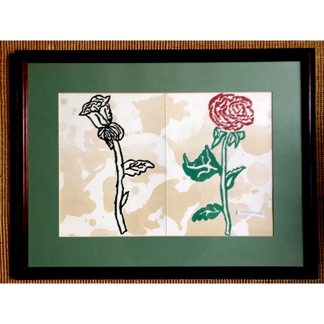 Donald Baechler Offset Lithograph Hand Signed Dated by Artist W/ Provenance and Printer's Watermark For Sale - Image 11 of 11
