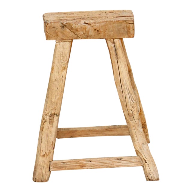 Country Style Vineyard Wood Stool For Sale