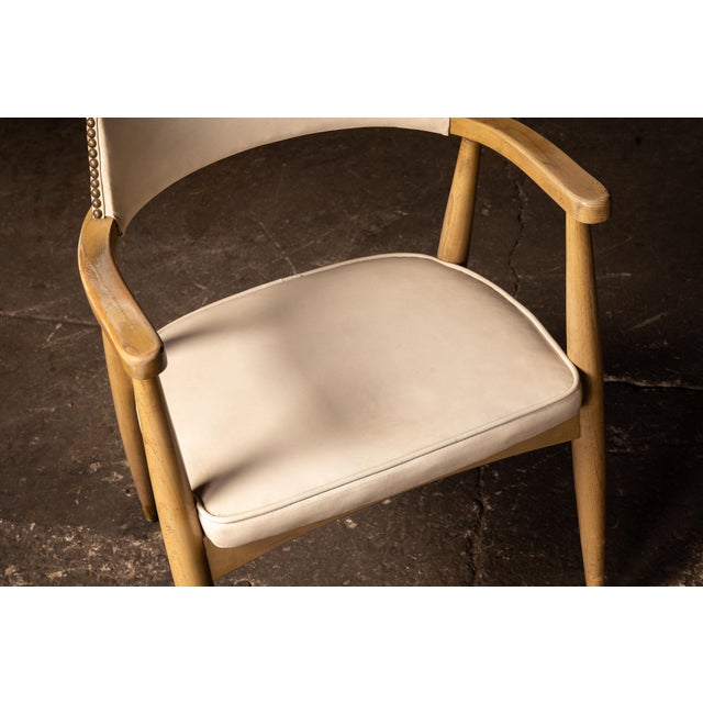 Wood Pair of MCM Walnut Dining Armchairs by Phoenix Chair For Sale - Image 7 of 8