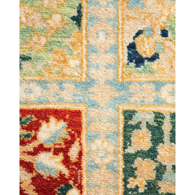 Traditional Mogul Collection Hand-Knotted Area Rug - Ivory 4' 2" x 6' 0" For Sale - Image 3 of 9