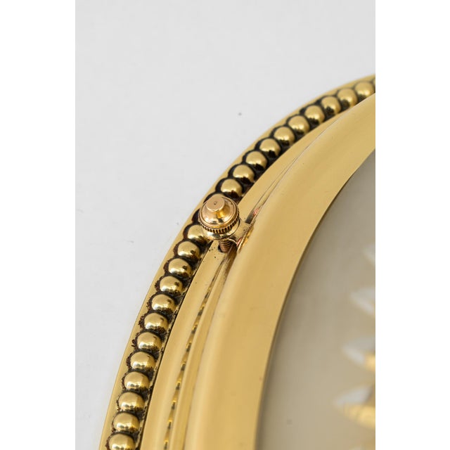 Metal Art Deco Oval Wall Lamp with Cut Glass, Vienna, Austria, 1920s For Sale - Image 7 of 18