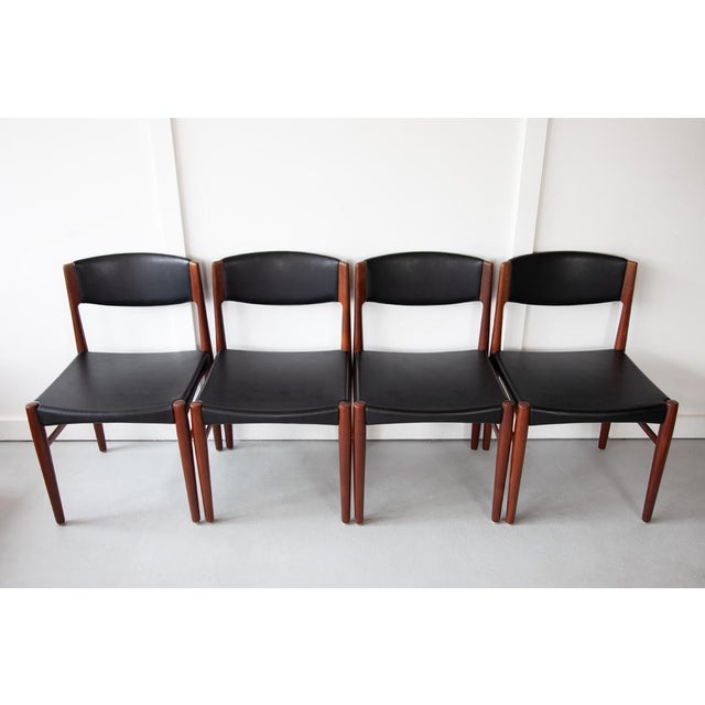Black Vintage Daish Dining Chairs by Grete Jalk, 1960s, Set of 4 For Sale - Image 8 of 9