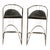 1970s Leather and Chrome Modern Style Bar Stools- Set of 2 For Sale