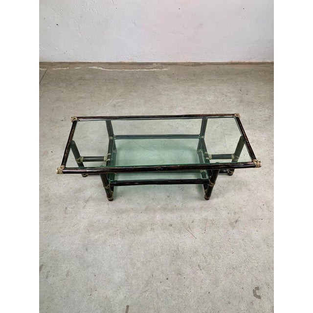 Bamboo Coffee Table attributed to Lyda Levi for McGuire, 1960s For Sale - Image 3 of 15