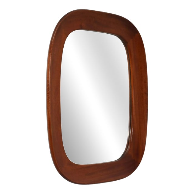 Danish Wall Mirror in Mahogany, 1950s For Sale